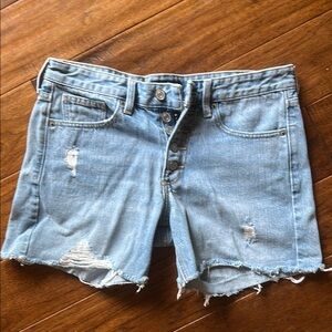 Lucky Brand Blue Jean Shorts Distressed Casual